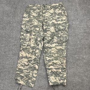 Army Combat Uniform Pants Mens Large Short Camo ACU Trousers Military Ripstop